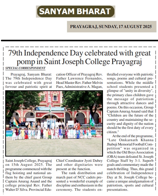 Elixir of Freedom: St. Joseph’s College celebrates 79th Independence Day