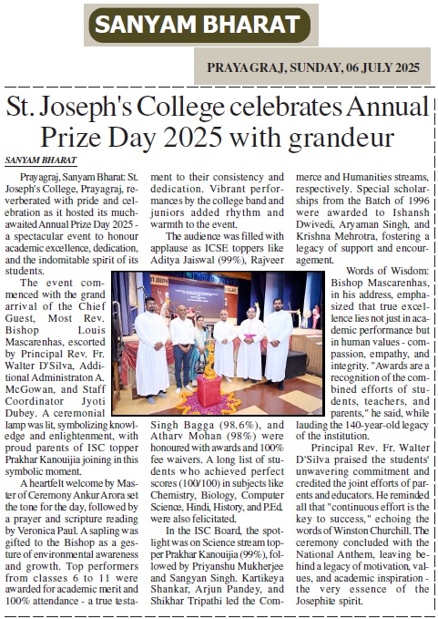 SENIOR SECTION ANNUAL PRIZE DAY