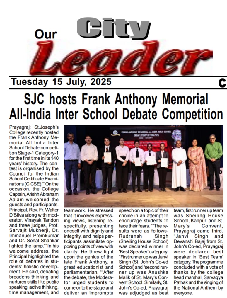 The Frank Anthony Memorial All-India Inter School Debate Competition